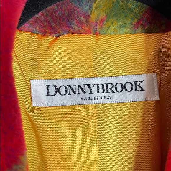 Donny Brook | Women’s 80’s Western Aztec Print Plush Teddy Coat Size Medium USA - Picture 3 of 7